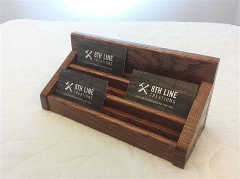 3 tier business card holder rustic